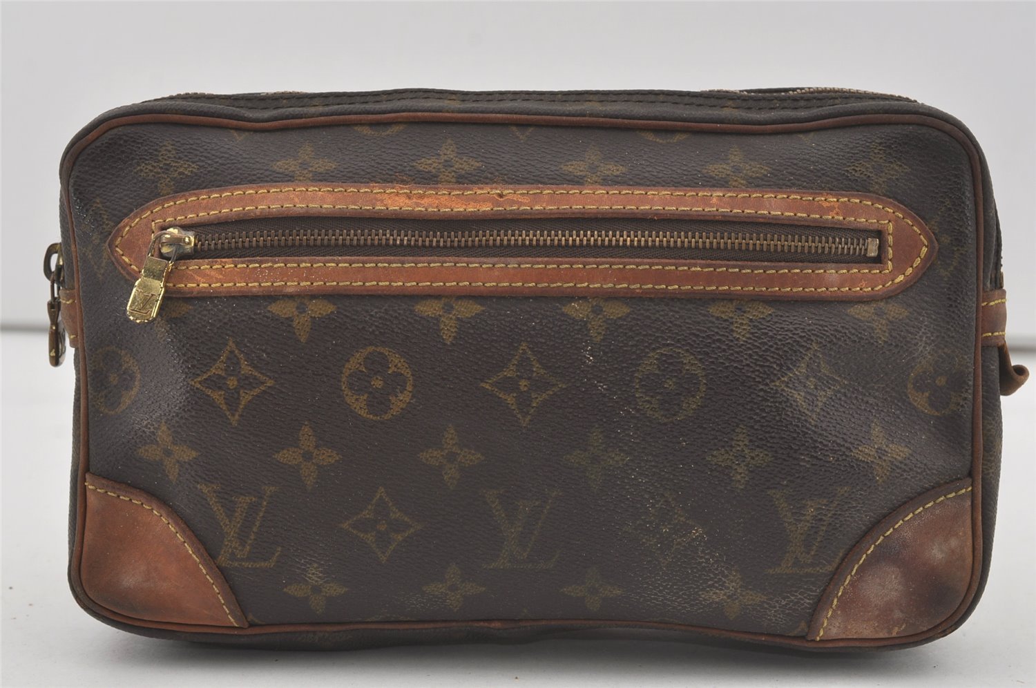Authentic Louis Vuitton Monogram Marly Dragonne GM M51825 Clutch Hand Bag 4310I