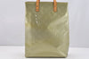 Authentic Louis Vuitton Vernis Reade MM Hand Bag Light Green M91142 LV 4311I