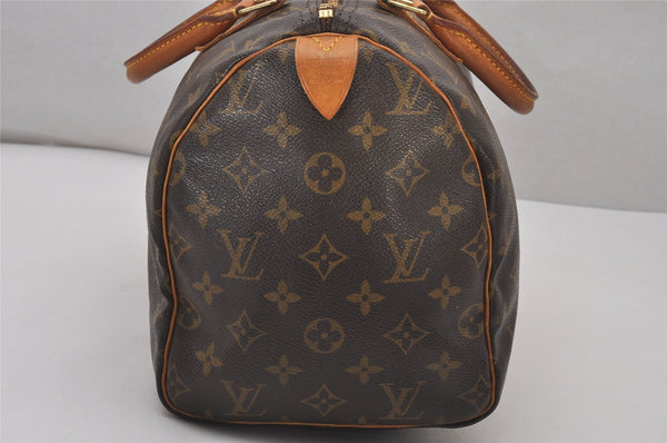 Authentic Louis Vuitton Monogram Speedy 30 Hand Boston Bag M41526 LV 4312I