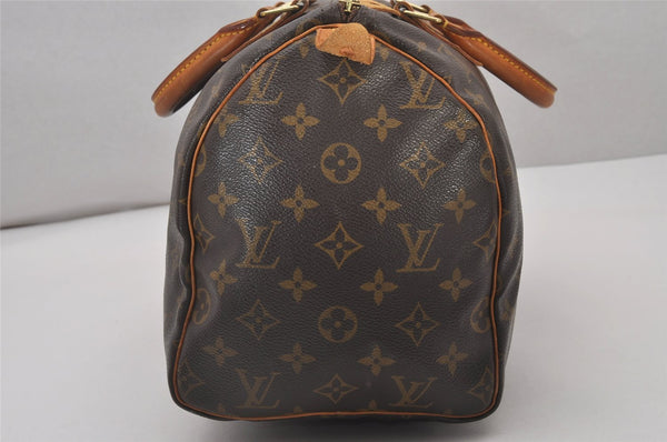 Authentic Louis Vuitton Monogram Speedy 30 Hand Boston Bag M41526 LV 4312I