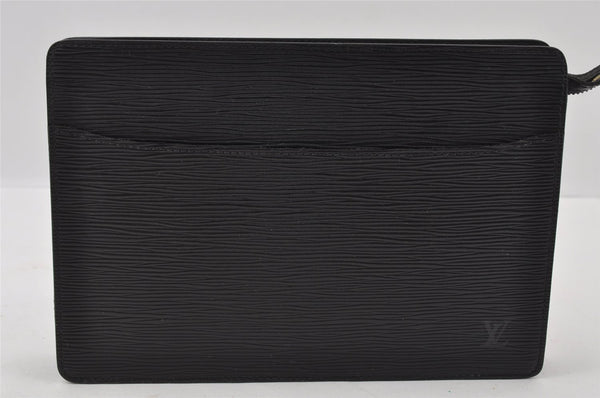 Authentic Louis Vuitton Epi Pochette Homme Clutch Hand Bag Black M52522 LV 4313I