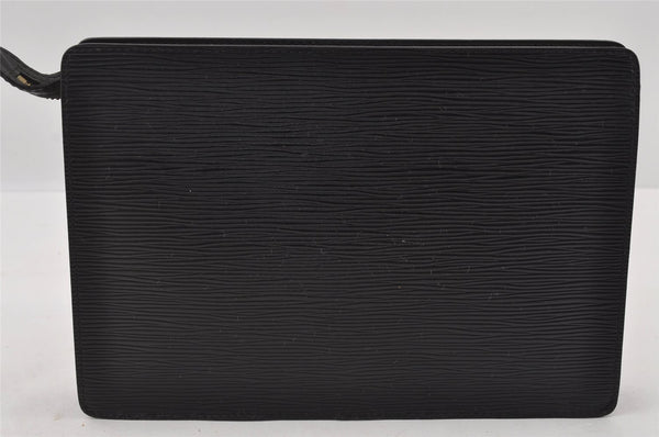 Authentic Louis Vuitton Epi Pochette Homme Clutch Hand Bag Black M52522 LV 4313I