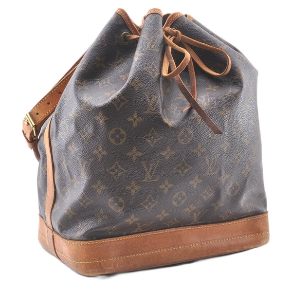 Authentic Louis Vuitton Monogram Noe Shoulder Drawstring Bag M42224 LV 4315F
