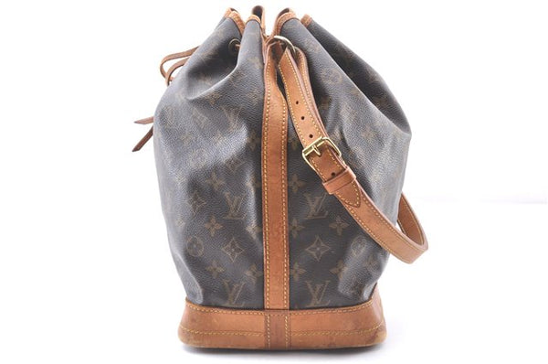 Authentic Louis Vuitton Monogram Noe Shoulder Drawstring Bag M42224 LV 4315F