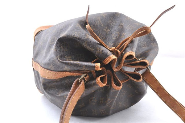 Authentic Louis Vuitton Monogram Noe Shoulder Drawstring Bag M42224 LV 4315F
