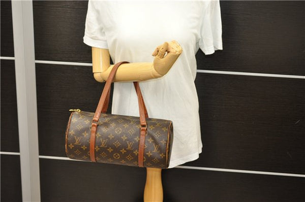 Authentic LOUIS VUITTON Monogram Papillon 30 Hand Bag Old Model LV 4317C
