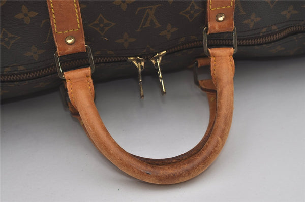 Authentic Louis Vuitton Monogram Keepall 55 Travel Boston Bag M41424 LV 4317I
