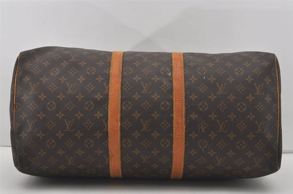 Authentic Louis Vuitton Monogram Keepall 55 Travel Boston Bag M41424 LV 4317I