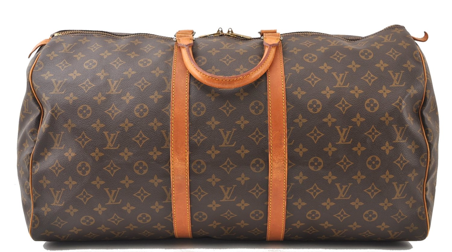 Authentic Louis Vuitton Monogram Keepall 55 Travel Boston Bag M41424 LV 4318F