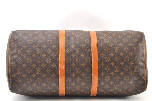 Authentic Louis Vuitton Monogram Keepall 55 Travel Boston Bag M41424 LV 4318F