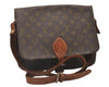 Authentic Louis Vuitton Monogram Cartouchiere GM Shoulder Bag Old Model 4318I