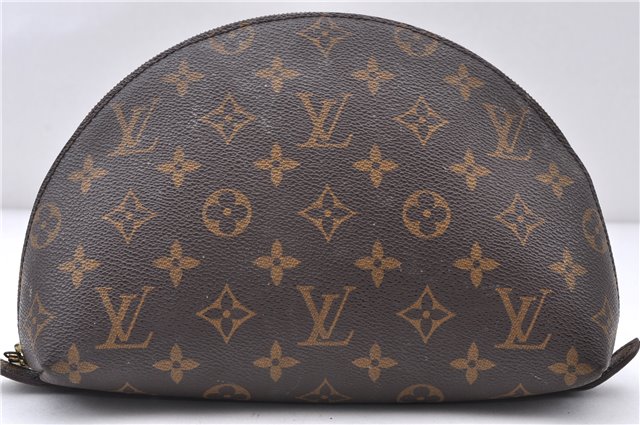 Auth LOUIS VUITTON Monogram Trousse Demi Ronde 23 Cosmetic Pouch M47520 LV 4319C