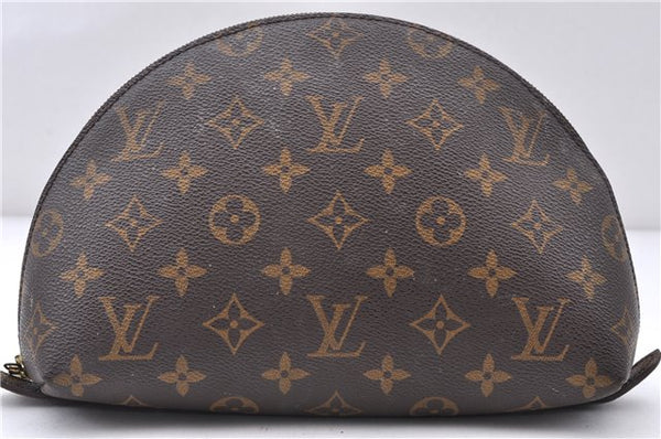 Auth LOUIS VUITTON Monogram Trousse Demi Ronde 23 Cosmetic Pouch M47520 LV 4319C