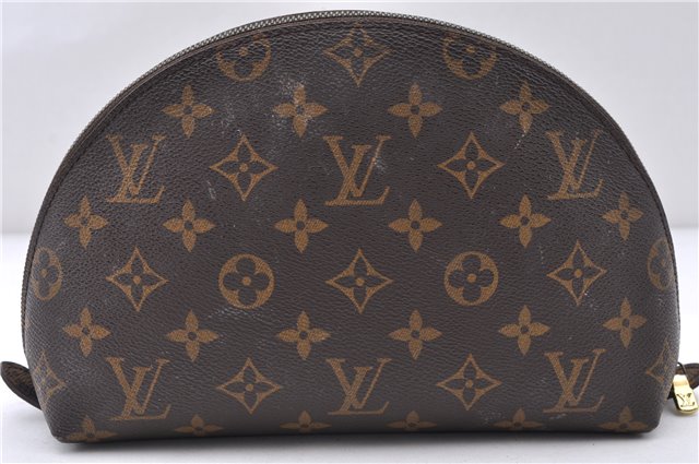 Auth LOUIS VUITTON Monogram Trousse Demi Ronde 23 Cosmetic Pouch M47520 LV 4319C