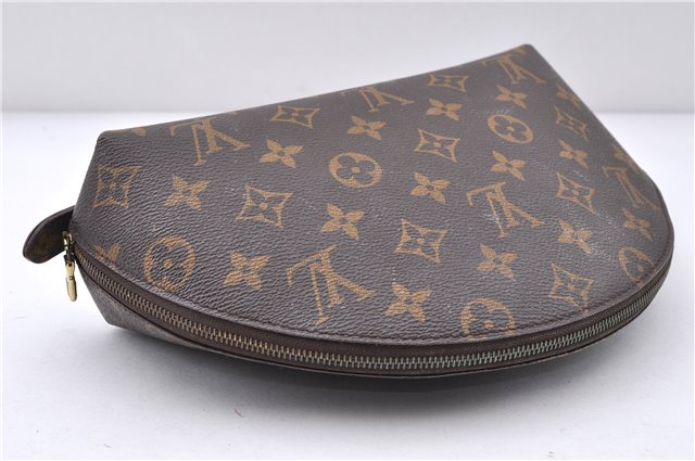 Auth LOUIS VUITTON Monogram Trousse Demi Ronde 23 Cosmetic Pouch M47520 LV 4319C