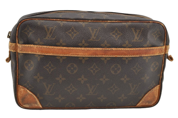 Authentic Louis Vuitton Monogram Compiegne 28 Clutch Hand Bag M51845 Junk 4321I