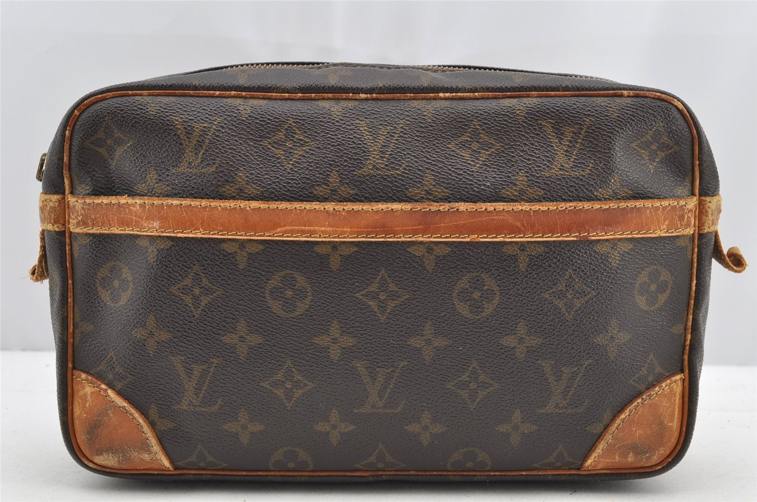 Authentic Louis Vuitton Monogram Compiegne 28 Clutch Hand Bag M51845 Junk 4321I