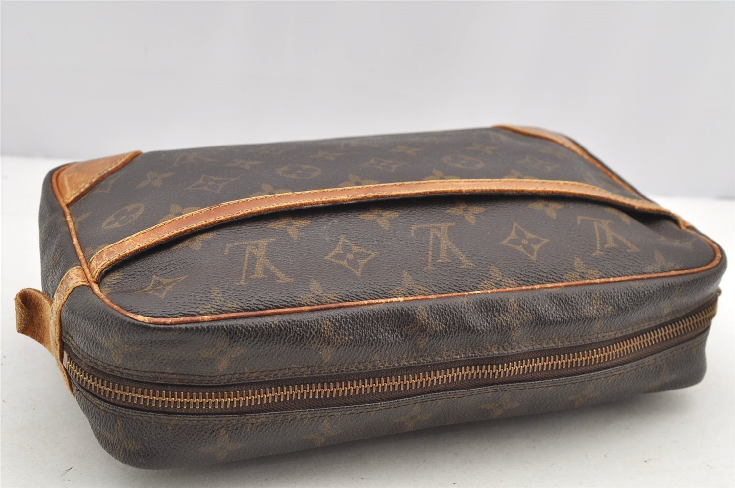 Authentic Louis Vuitton Monogram Compiegne 28 Clutch Hand Bag M51845 Junk 4321I