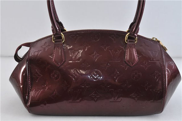 Authentic LOUIS VUITTON Vernis Sherwood PM Hand Bag Purple M91492 LV 4322C