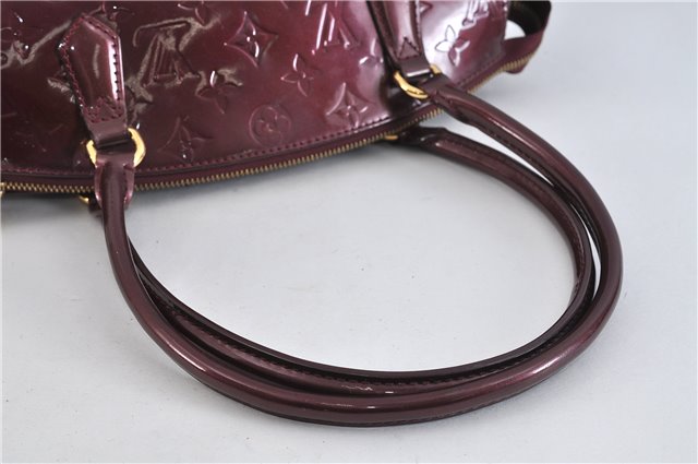 Authentic LOUIS VUITTON Vernis Sherwood PM Hand Bag Purple M91492 LV 4322C