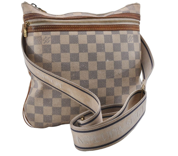 Auth Louis Vuitton Damier Azur Pochette Bosphore Shoulder Bag N51112 Junk 4323D