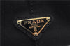 Authentic PRADA Canapa SS 2Way Shoulder Hand Bag Canvas Black 4324D