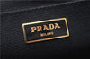 Authentic PRADA Canapa SS 2Way Shoulder Hand Bag Canvas Black 4324D