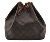 Authentic Louis Vuitton Monogram Petit Noe M42226 Shoulder Drawstring Bag 4324I