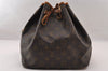 Authentic Louis Vuitton Monogram Petit Noe M42226 Shoulder Drawstring Bag 4324I