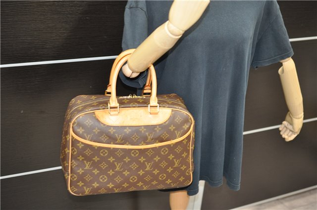 Authentic LOUIS VUITTON Monogram Deauville Hand Bag M47270 LV 4326C