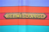 Authentic HERMES Carre 90 Scarf "Les Sangles" Silk Blue Box 4326D