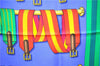 Authentic HERMES Carre 90 Scarf "Les Sangles" Silk Blue Box 4326D