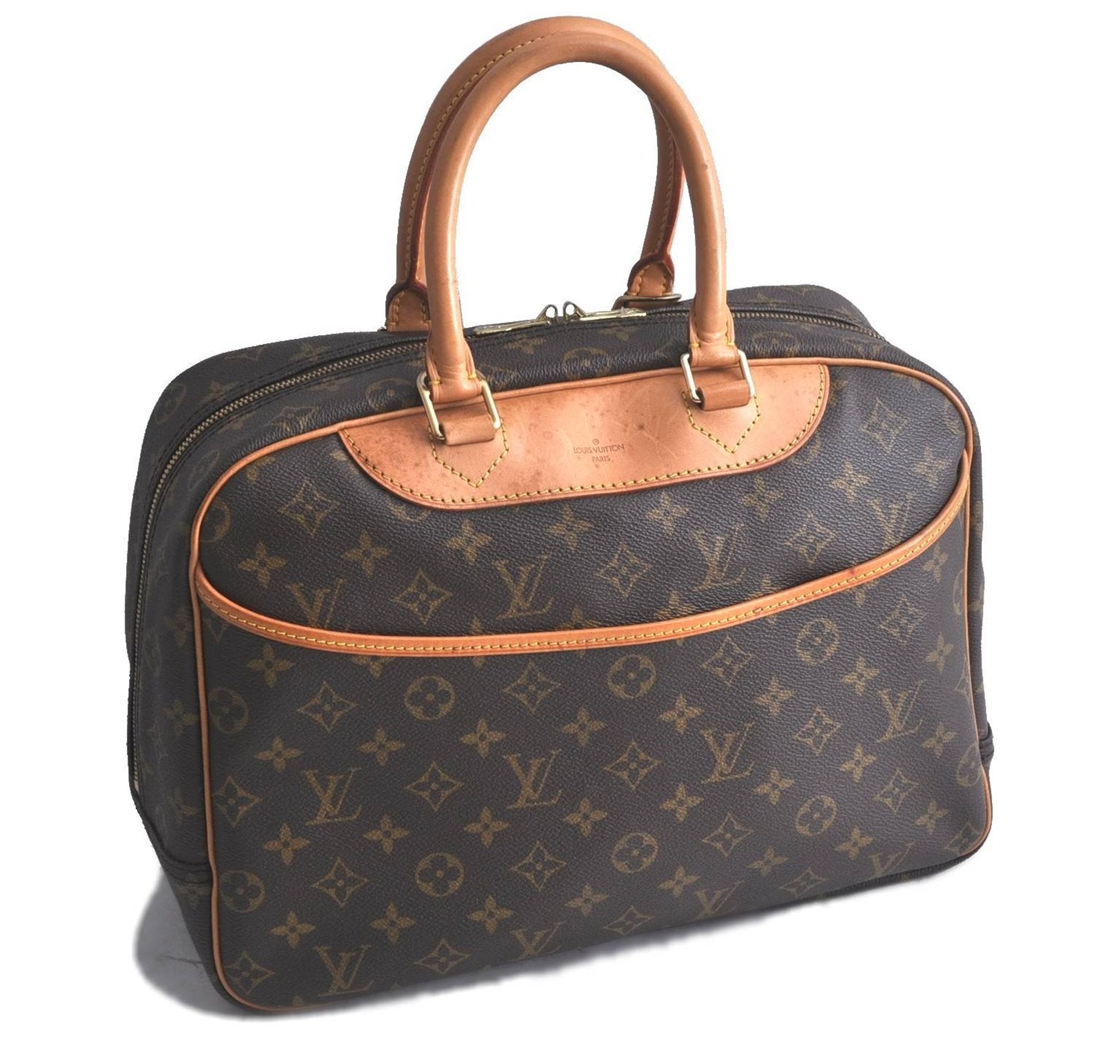 Authentic LOUIS VUITTON Monogram Deauville Hand Bag M47270 LV 4326C