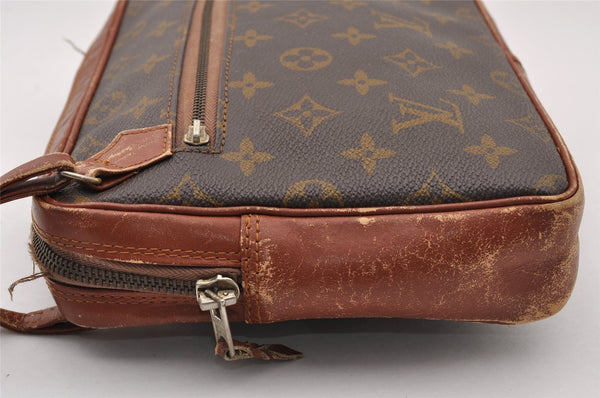 Authentic Louis Vuitton Monogram Pochette Sport Clutch Bag Old Model Junk 4327I