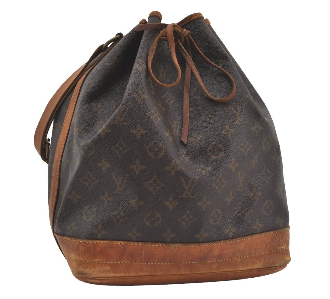 Authentic Louis Vuitton Monogram Noe Shoulder Drawstring Bag M42224 LV 4328I