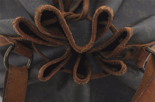 Authentic Louis Vuitton Monogram Noe Shoulder Drawstring Bag M42224 LV 4328I