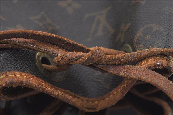 Authentic Louis Vuitton Monogram Noe Shoulder Drawstring Bag M42224 LV 4328I