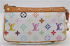 LOUIS VUITTON Monogram Multicolor Pochette Accessoires Pouch M92649 White 4329C