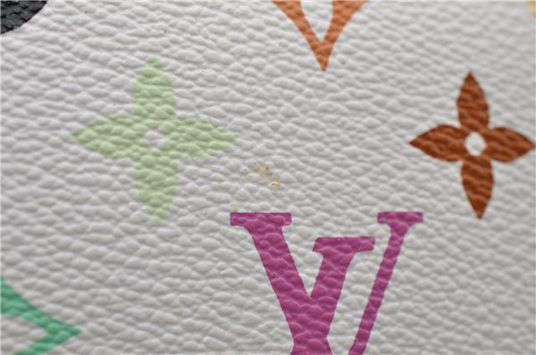 LOUIS VUITTON Monogram Multicolor Pochette Accessoires Pouch M92649 White 4329C