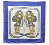 Authentic HERMES Carre 90 Scarf "BRIDES de GALA par" Silk Blue 4329D