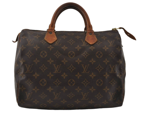 Authentic Louis Vuitton Monogram Speedy 30 Hand Boston Bag M41526 LV 4330I