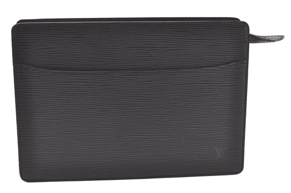 Authentic Louis Vuitton Epi Pochette Homme Clutch Hand Bag Black M52522 LV 4331I