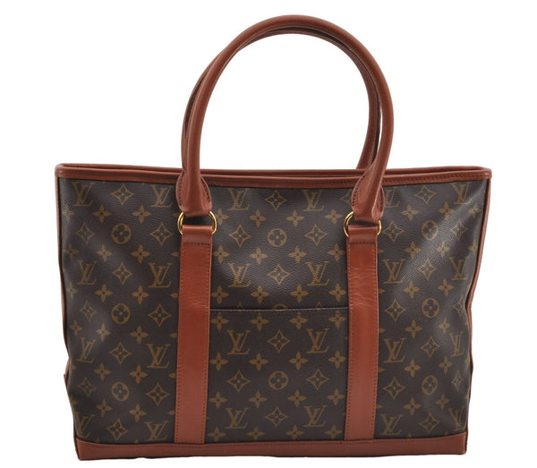 Auth Louis Vuitton Monogram Sac Weekend PM Vintage Tote Hand Bag M42425 LV 4332E