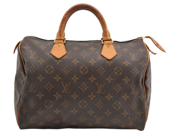 Authentic Louis Vuitton Monogram Speedy 30 Hand Boston Bag M41526 LV 4334F