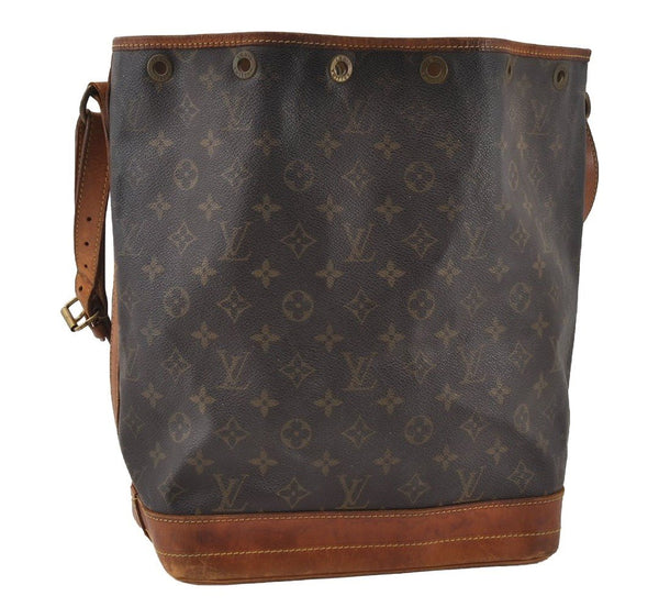 Authentic Louis Vuitton Monogram Noe Shoulder Drawstring Bag M42224 LV 4334I