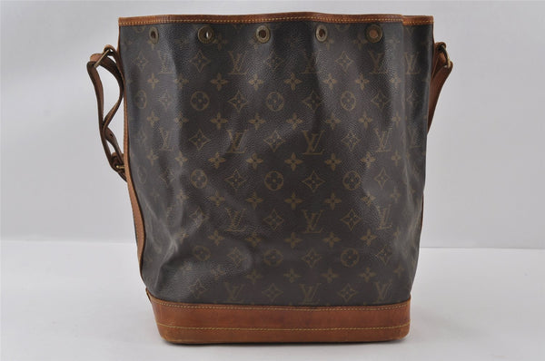 Authentic Louis Vuitton Monogram Noe Shoulder Drawstring Bag M42224 LV 4334I