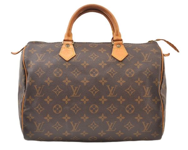 Authentic Louis Vuitton Monogram Speedy 30 Hand Boston Bag M41526 LV 4335F