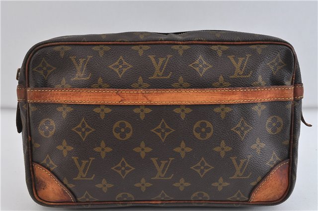 Auth LOUIS VUITTON Monogram Compiegne 28 Clutch Hand Bag M51845 LV Junk 4337C