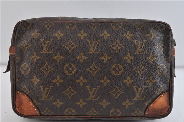 Auth LOUIS VUITTON Monogram Compiegne 28 Clutch Hand Bag M51845 LV Junk 4337C