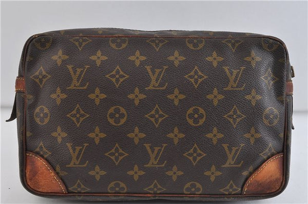 Auth LOUIS VUITTON Monogram Compiegne 28 Clutch Hand Bag M51845 LV Junk 4337C